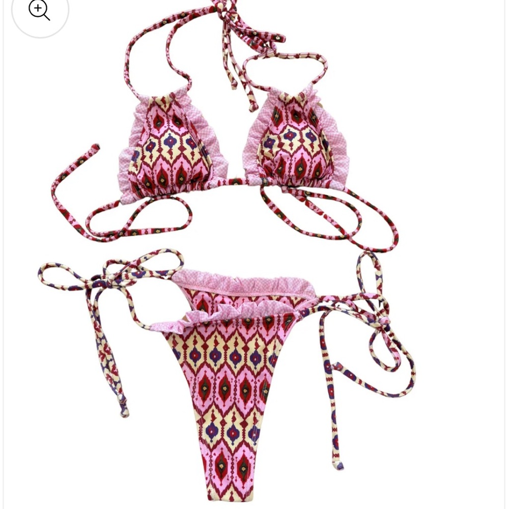 Strawberry Milk Mob Fig String Bikini Set